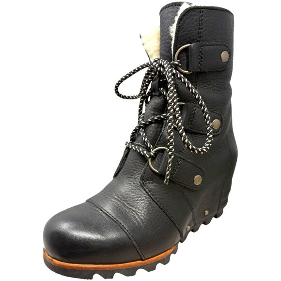 Sorel NL2703 Joan of Arctic Wedge Mid Shearling Lace Up Boot - Picture 2 of 13